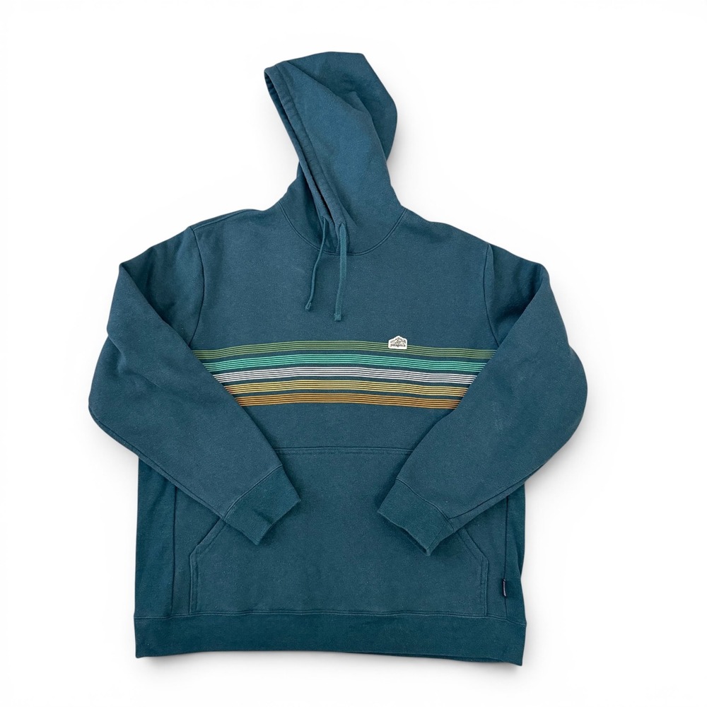 Patagonia Line Logo Ridge Stripe Uprisal Hoody 39620 Teal Size XL Mens Pullover